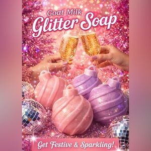 Pink and Purple Party Ornaments bar soap bundle of 5